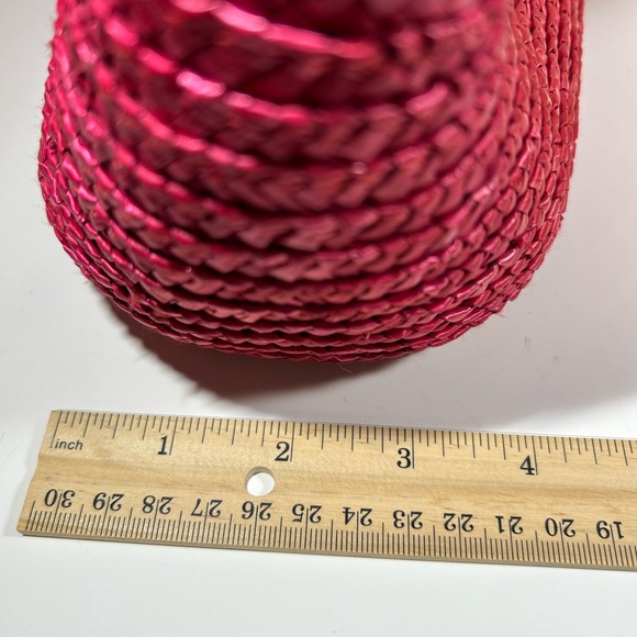 SunBay Handbags lined straw purse in pink - Picture 7 of 14